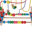 Wooden Space Bead Maze Roller Coaster, Activity Cube Educational Abacus Beads