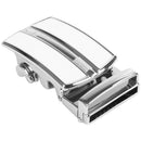 Men's Solid Buckle Automatic Ratchet Leather Belt Buckle In the middle
