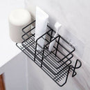 Wrought Iron Toothbrush Rack Bathroom Set Cup Storage Rack Strong Suction W