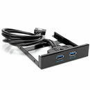USB 3.0 Front Panel Hub 2 Port Expansion Bay 20 Pin to USB3.0 Bracket Cable