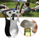 Multi Functional Fork Carabiner EDC Tool Wrench Spoon Opener For Outdoor Ca Top