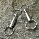 4x Double Keyring Pull Split Apart Detachable Quick Release Keychain Rings