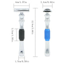 Zinc Alloy Razor Classic Shaving Razor Double Blade Safety Razor (Blue) B5Y8