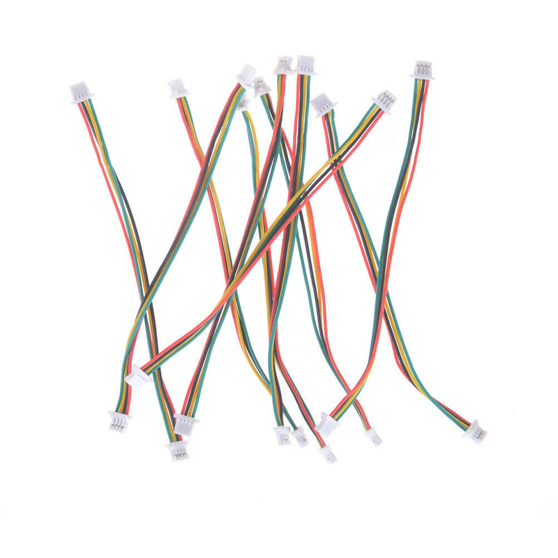 10 x Mini Micro SH 1.0mm 4-Pin JST Double Connector Plugs Wires Cables 1003c