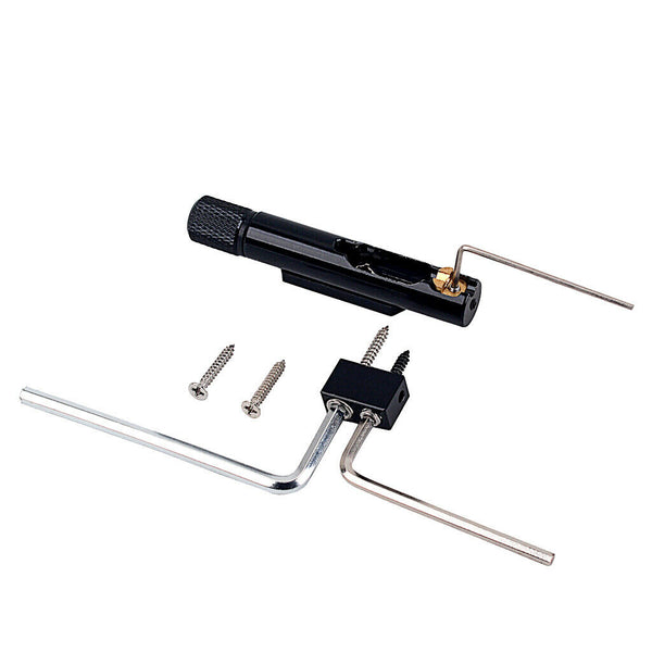 Set of Fixed Guitar Bridge, Tailpiece Nut Bridge 5 Strings Headless + Key +