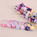 10Pcs Girl hair band ties rope ring elastic hairband ponytail BD3C