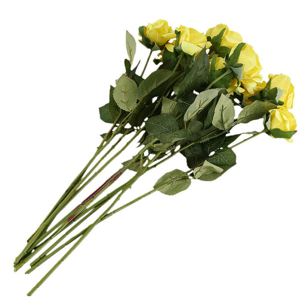 10 pcs Latex Real Touch Rose Decor Rose Artificial Flowers Silk Flowers Flo M7V3