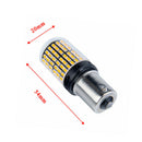 1Pc Amber Led Bulb BAU15S 1156 Turn Signal Light PY21W 144SMD Canbus Accessory
