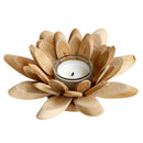 Wooden Tea Light Lotus Shape Candle Holders for Rustic Wedding Party