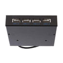 USB 2.0 4-Port Metal Front Panel USB Hub with 9Pin/10Pin SATA Adapter Cable