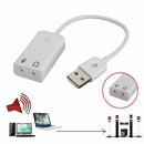External USB2.0 Virtual 7.1 Channel Audio Sound Card White Converter Adapter New