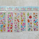 5 Sheets Cute Dinosaur Bubble PVC Stickers Cartoon Kids Classic Toys Stickers M&