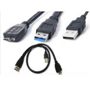 USB 3.0 Hard Disk Drive Dual 2 HDD Data Type A Male to Micro B Y Male Lead Cable