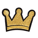 Crown Iron On Patch Sew On Embroidered Applique Fabric Badge for Jacket Coat M&O
