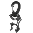 Black Dive Scuba Double Hose Holder + Adjustable Flashlight Lanyard Wrist Strap