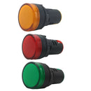 3X LED Singal Light 22mm Indicator Warning Lamp AC 12V 20mA Red Green Yellow