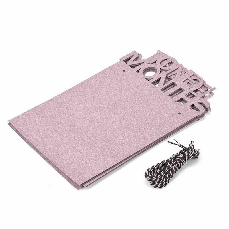 1-12 Month baby Photo holder Kids Birthday Gift Room Decorations Photo Bann W8J2