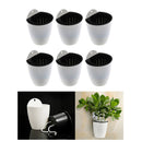 6 Pieces Self-watering Planter Wall Hanging Flower Pot Vase Indoor Outdoor