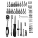 46pcs Drive Socket Set 1/4-Inch Socket Ratchet Wrench Torque Combo Tools Ki