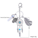 Natural Opal Stone Dreamcatcher Keyring Fashion Boho Car Bag keychain