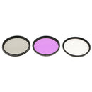 Lens Filter Kit UV CPL Polarizer FLD + Storage Bag for Nikon Canon 62mm