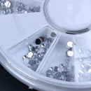 3000 Pcs Crystal Glitter Rhinestone Nail Art Tips Decoration 2mm+Wheel Beau I7P7