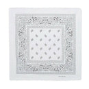 Set of 3 bandanas Paisley Man and Woman 57 x 57 cm White + light gray + pin