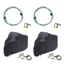 2x70cm Car Cover Cable & Lock Steel  Anti-Theft Copper Lock for Motocycle Bike