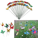 50 Garden Flying Butterfly Stake 12cm Dia Home Patio Flowerpot Lawn Ornament