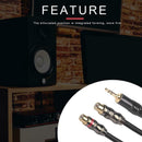 3.5mm Male to 2RCA Female Headphone Splitter Audio Cable Adapter Converter Cord