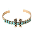 Boho Women Retro Turquoise Cuff Bracelet Alloy Ethnic Open Bangle Jewelry