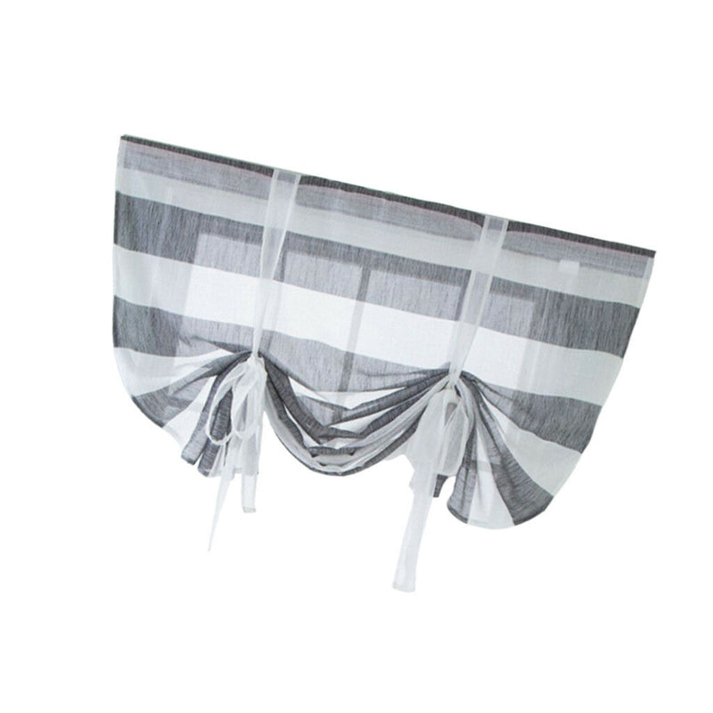 Romantic Tie Up Curtain Sheer Shade Short Roman Sheer Balloon Curtain 02