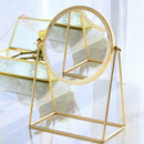 1X(Metal Decorative Mirror Lady Desktop Makeup Mirror Crafts Three-Dimensio