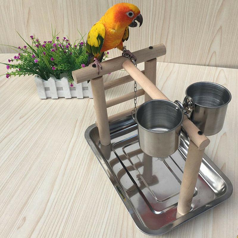 Pet Parrots Playstand Bird Playground Perch Gym Training Stand Bird Toys