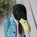 2 xHandcrafted Wooden Nautical duck human Ornament Home Office Desktop Decor