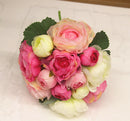 Artificial 13-Head Jasmine Silk Flowers Wedding Photography Craft Rose Red