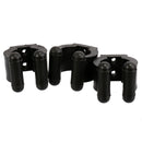 6x Durable Black Plastic Cue Clips Round Replacement Cue Clips For Cue Rack
