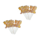 48pcs/Set Cute Cartoon Giraffe Cake Cupcake Topper Childrens Party Supplies
