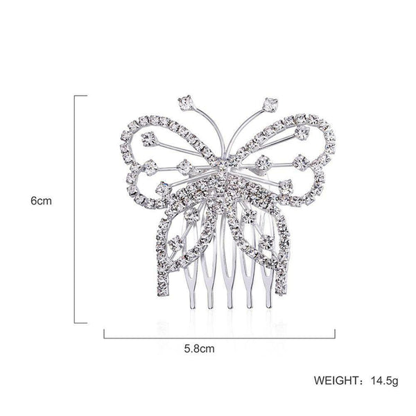 Elegant Rhinestone Hairpin Crystal Hair Comb Women Wedding Valentine Gift #gib