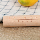 With scale Solid wood rolling stick Cake pie noodles rolling Pins Dough Roll Cy