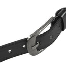 Simple Men Casual Waistband PU Leather Belt Smooth Buckle Belt, Black C3B1