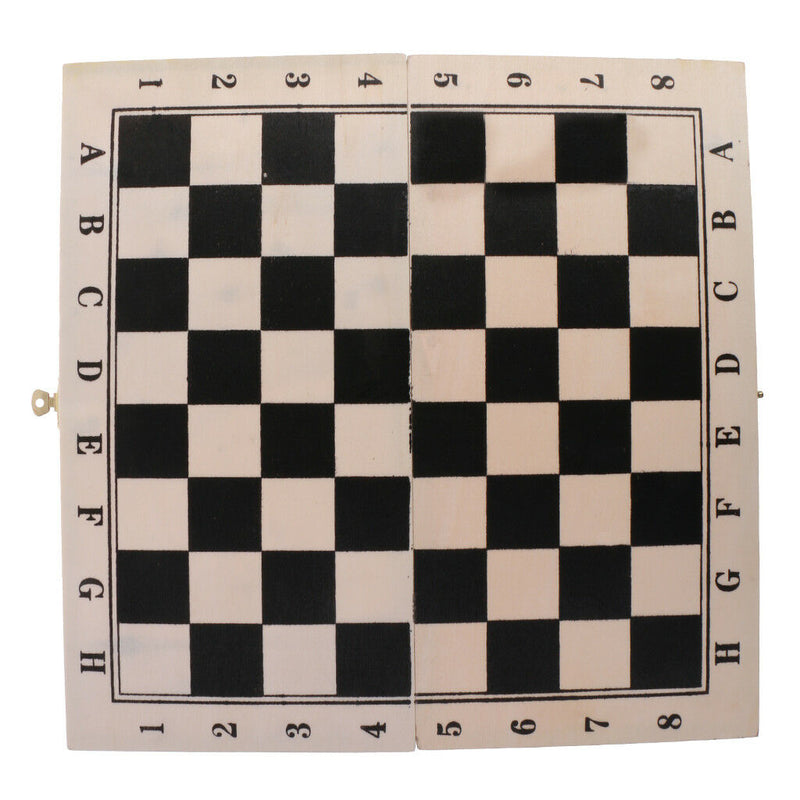 29.5CM Classic Draughts Set Games Educational Folding Wooden Board 64 Fields