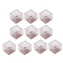 10 Pieces Clear Chair Leg Floor Protectors Furniture Pads Square Leg 42-48mm