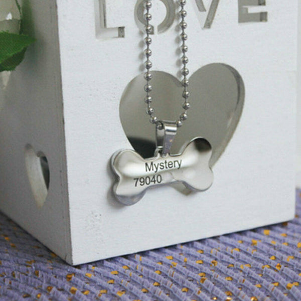 Custom Personalized Engraved Tag Aluminum Dog Tag Cat Tag Name ID Phone Tags