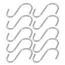 10 Pcs Metal S Shaped Spoon Pan Pot Hanging Hooks Hangers for Kitchen R8Q4