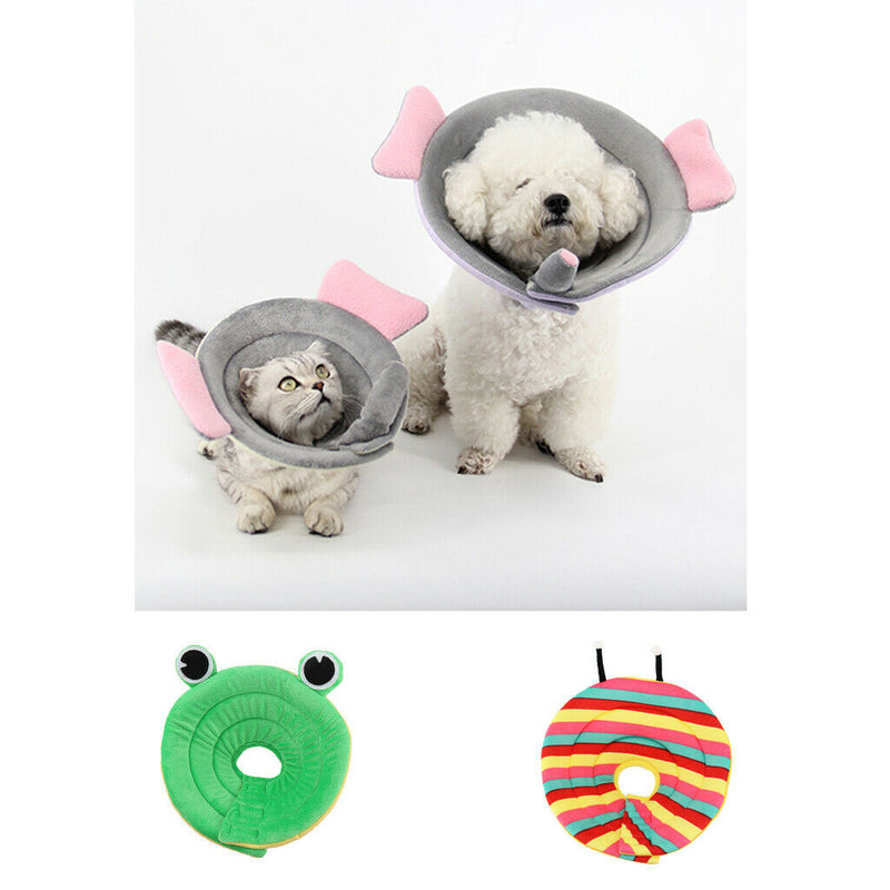2x Dog Cat Comfy Elizabethan Collar Pet Cone Collar For Pet Wound  S