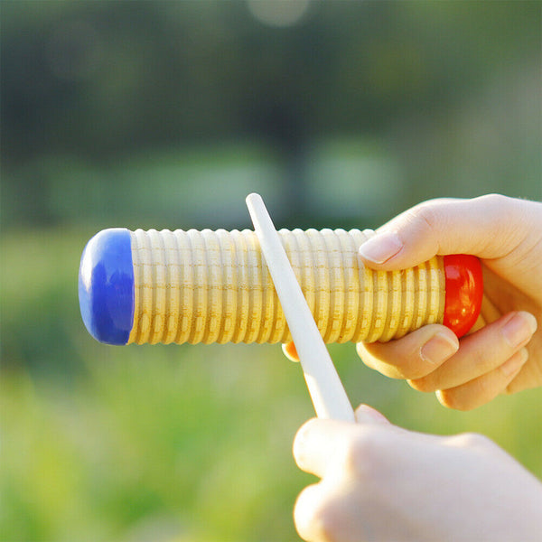 Wooden Hand Drum with Mallet Children Fun Playing Learning Educational Toys