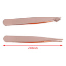 2Pcs/Set Slanted Eyebrow Tweezers Eye Lashes Tweezer Nippers Face Hair Remo FT