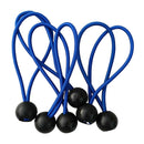 6 Pieces Heavy Duty Bungee Ball Cord Tarp Tent Tie Down Tope Blue 4 inch