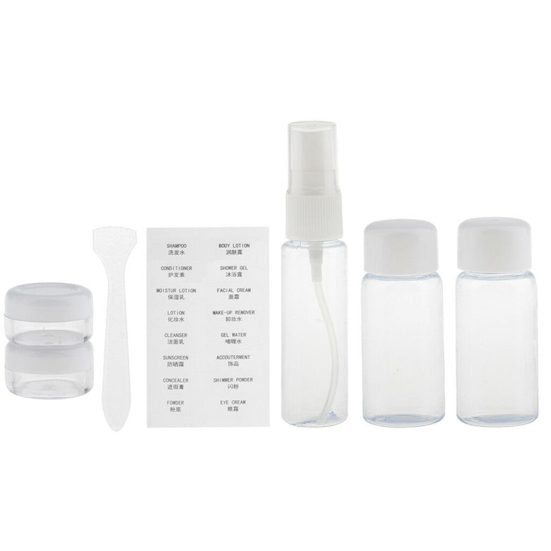 6Pcs/Set Travel Kit Empty Lotion Cosmetic Case Container Spray Bottles Pot